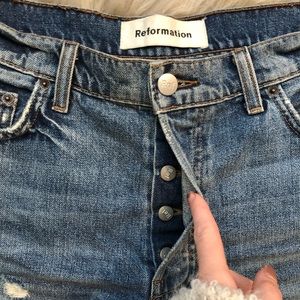 Reformation Shorts - Reformation Distressed Denim Shorts Reformation Shorts - Reformation Distressed Denim Shorts